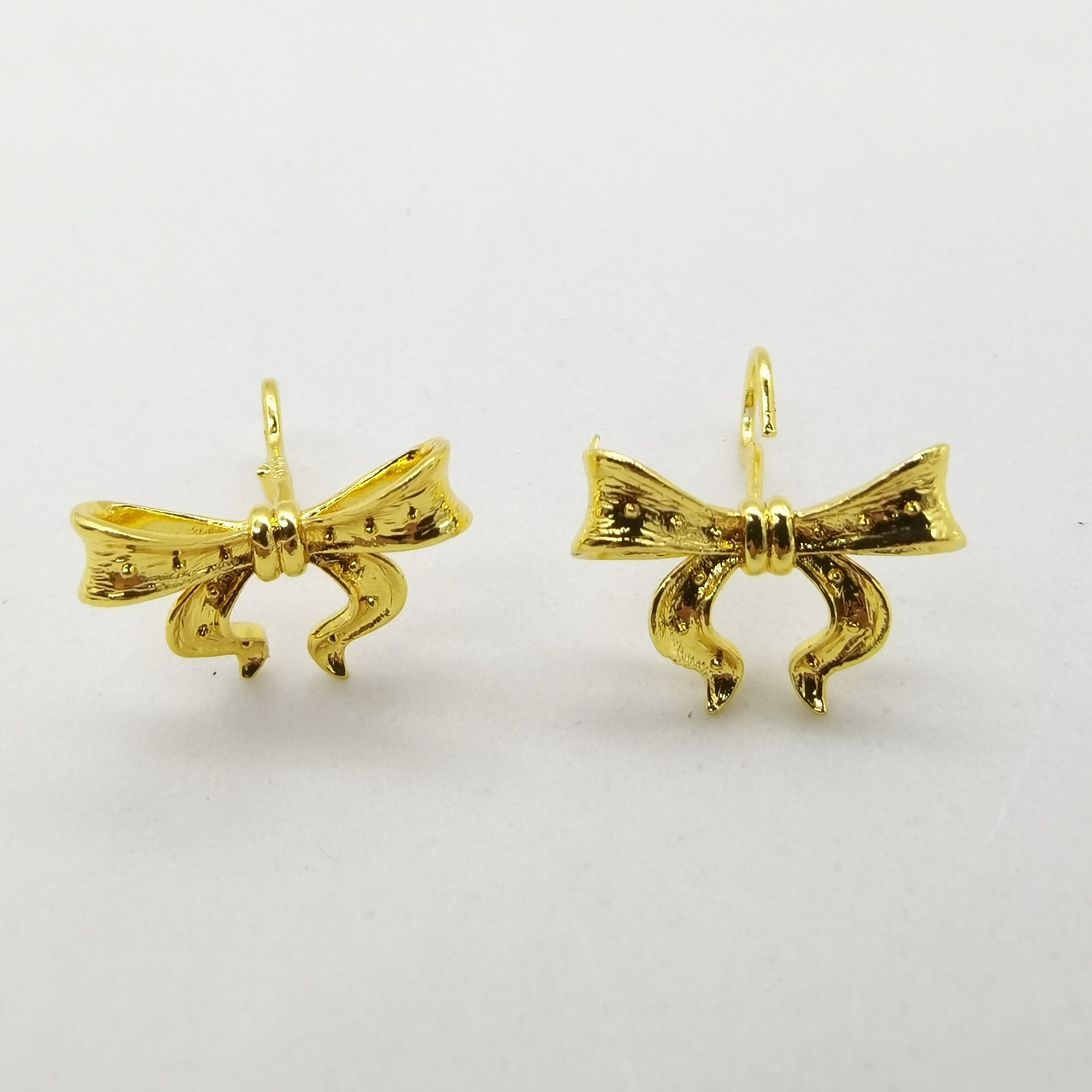 Alluvial gold vacuum electroplating 24K gold fugitive princess butterfly earrings