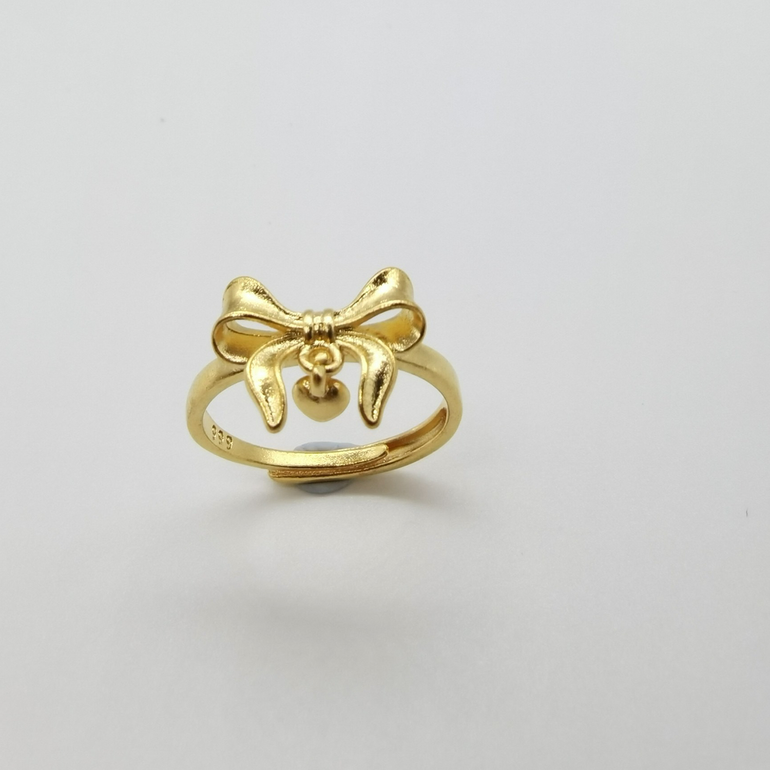 Alluvial gold vacuum electroplating 24K gold fugitive princess butterfly ring