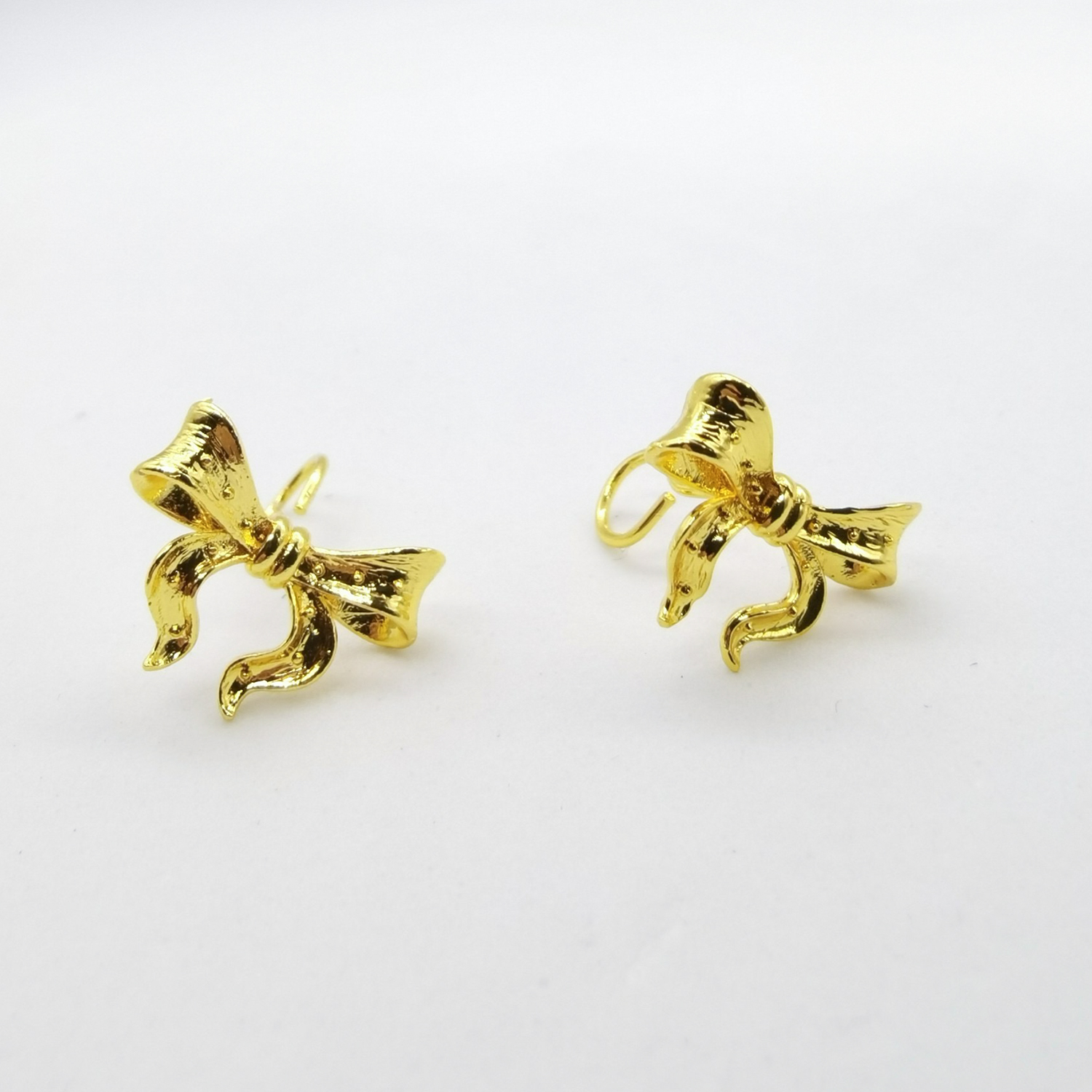 Alluvial gold vacuum electroplating 24K gold fugitive princess butterfly earrings