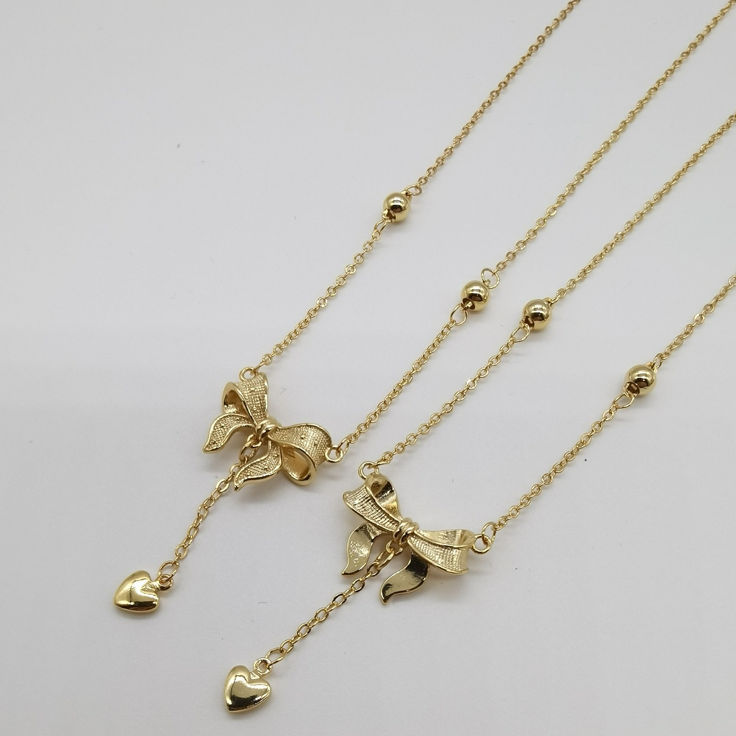 Alluvial gold vacuum electroplating 24K gold fugitive princess butterfly necklace