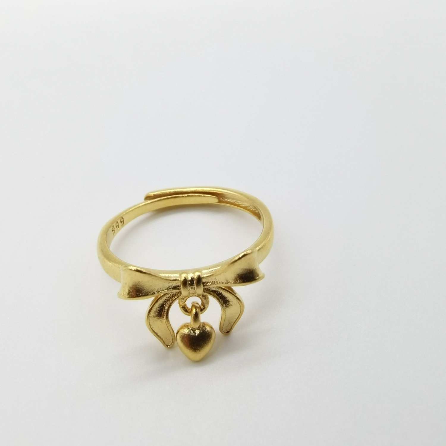 Alluvial gold vacuum electroplating 24K gold fugitive princess butterfly ring