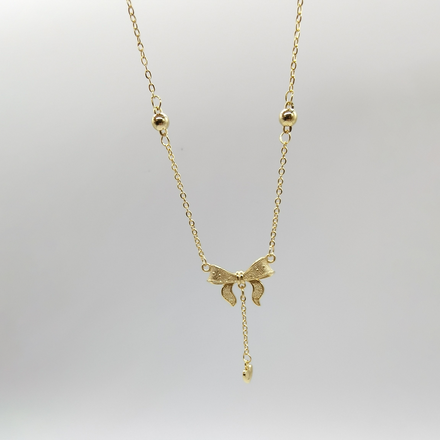 Alluvial gold vacuum electroplating 24K gold fugitive princess butterfly necklace