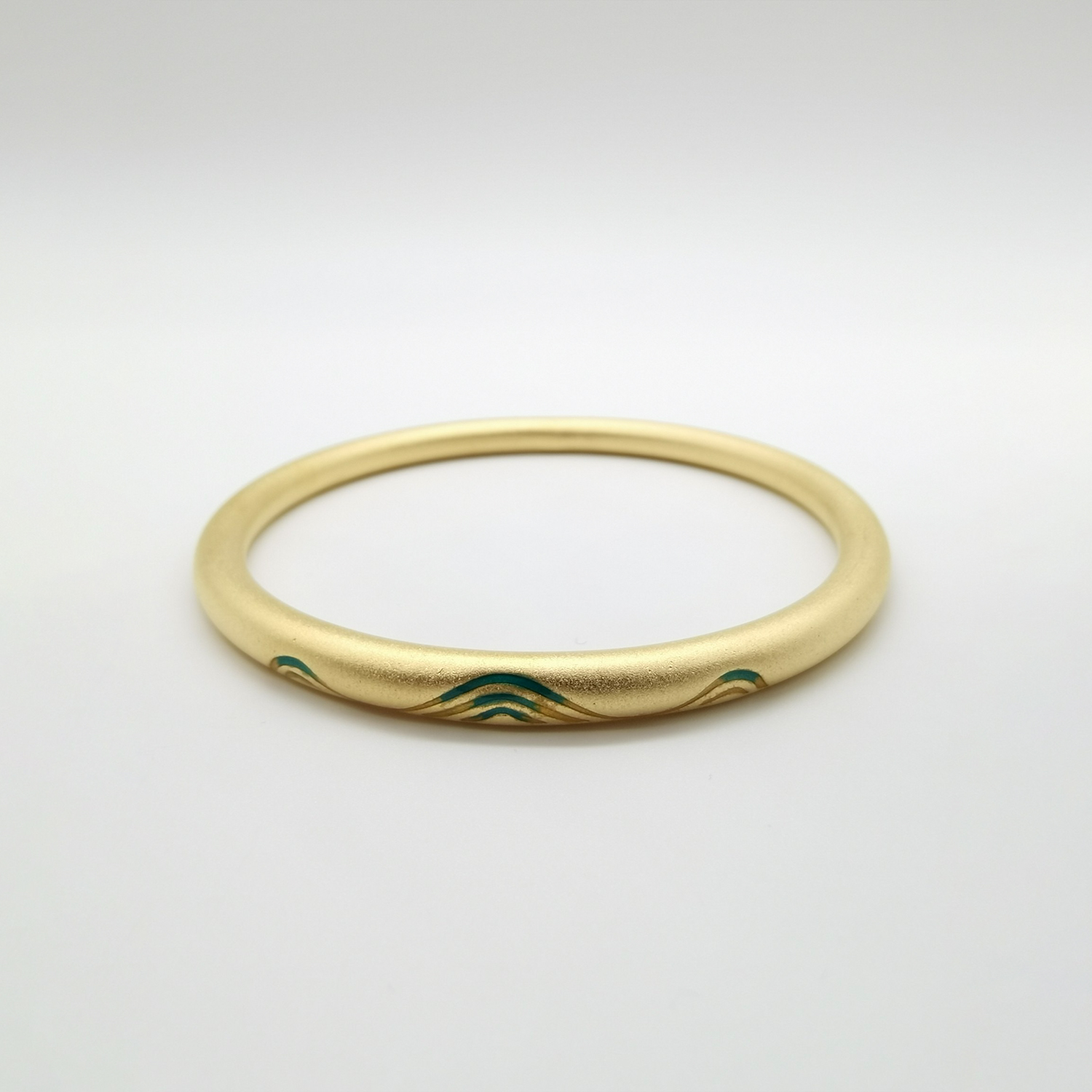 Alluvial gold ancient method vacuum electroplating 24K gold Qianli Jiangshan bracelet