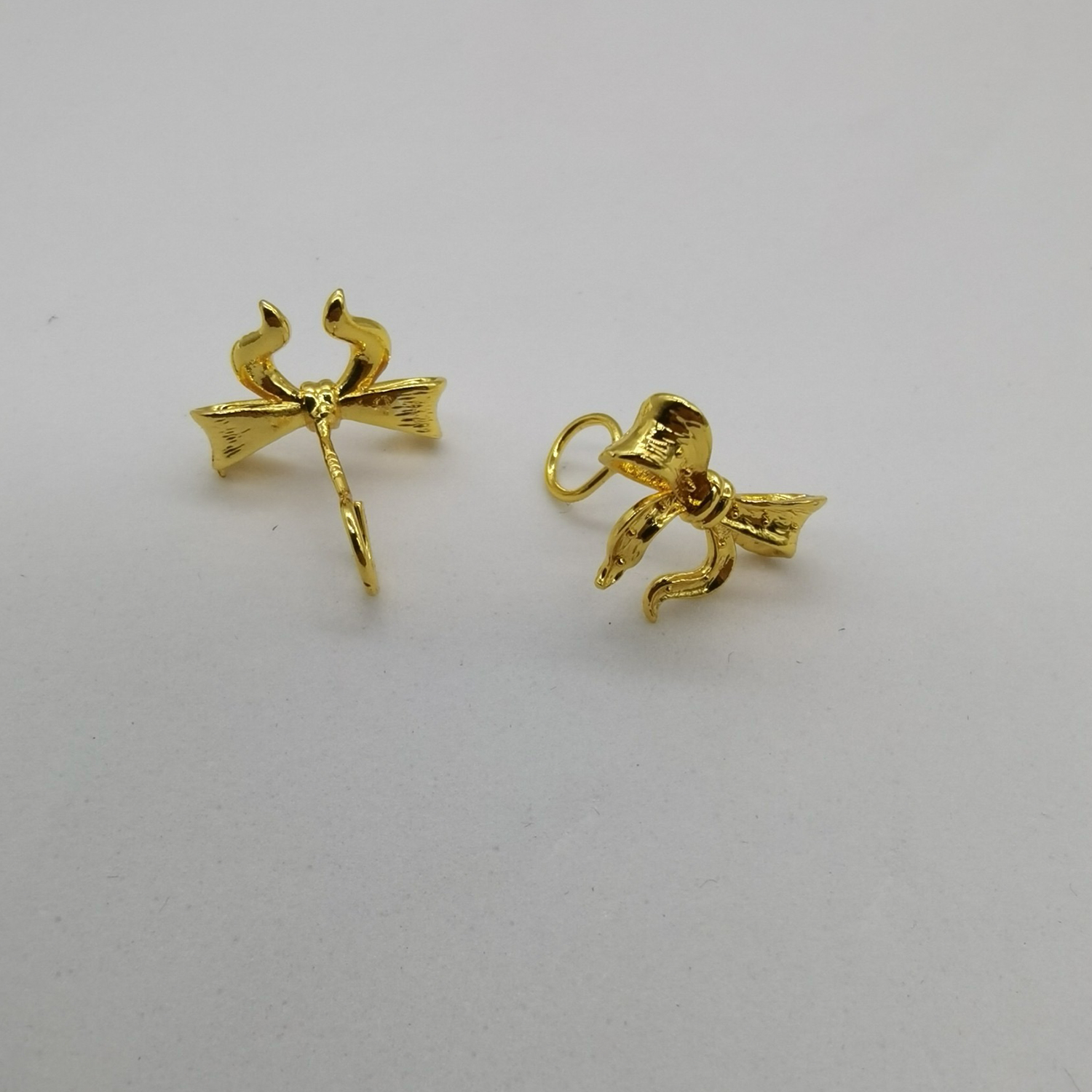 Alluvial gold vacuum electroplating 24K gold fugitive princess butterfly earrings