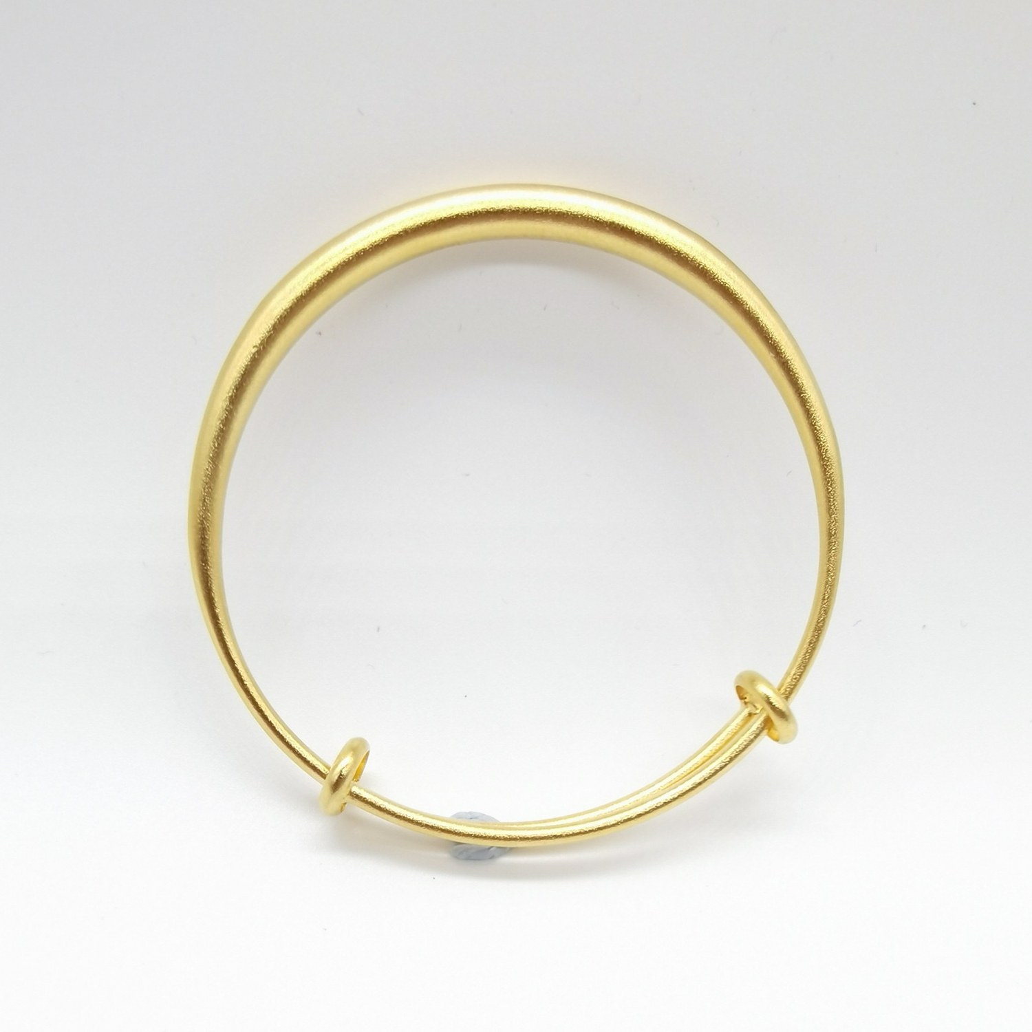 Alluvial gold ancient method vacuum electroplating 24K gold plain ring push-pull bracelet
