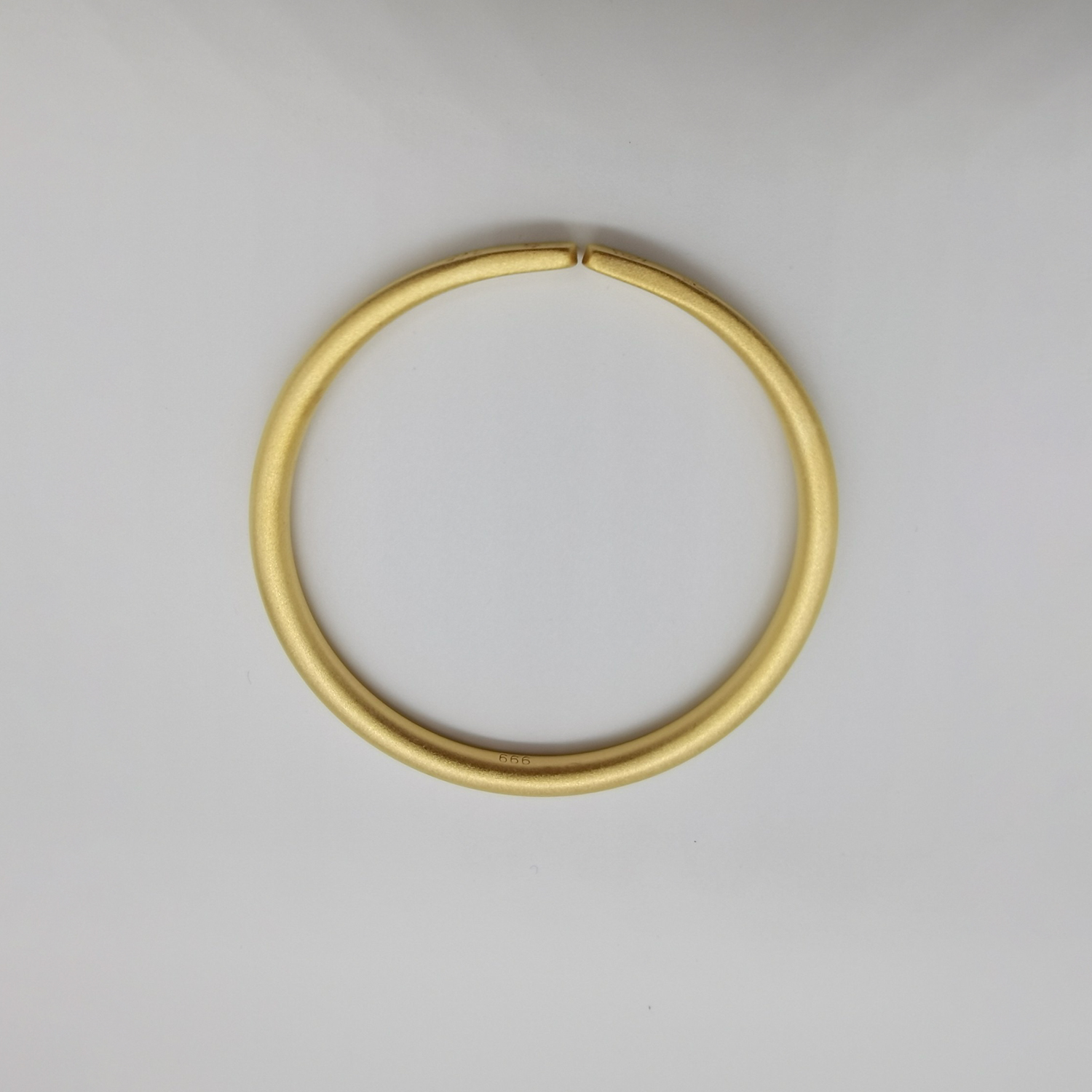 Alluvial gold ancient vacuum electroplating 24K gold peace and joy open bracelet