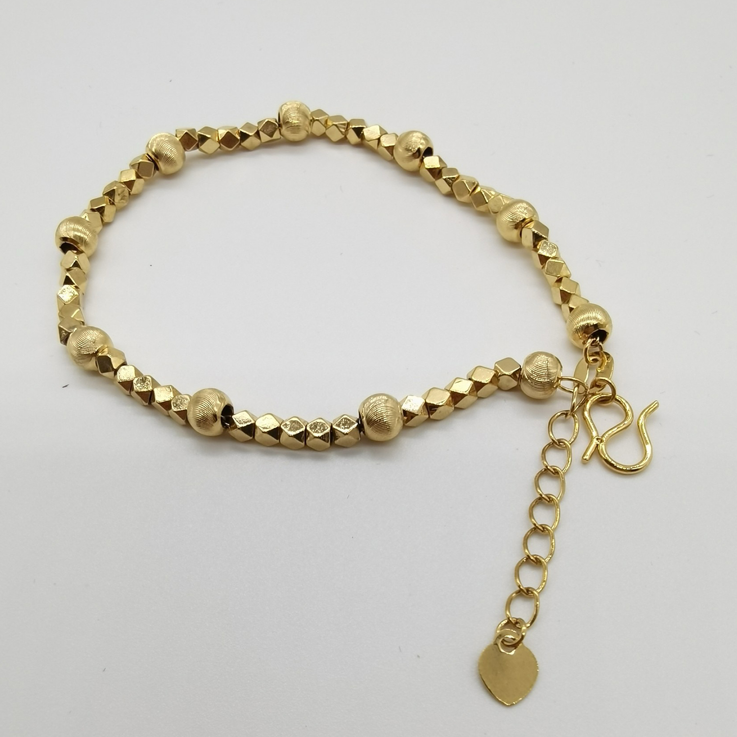 Alluvial gold vacuum electroplating 24K gold cat eye pearl bracelet