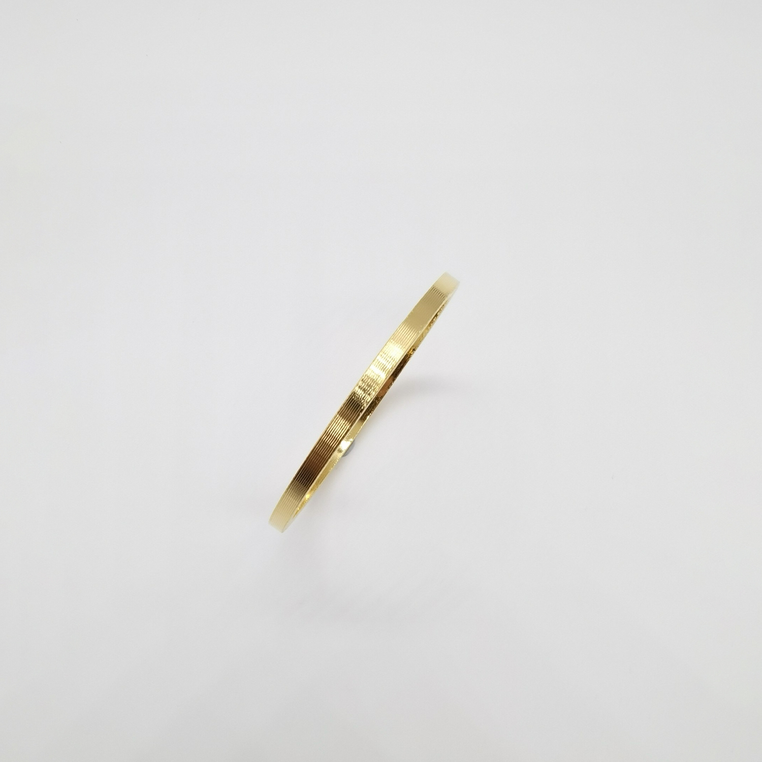 Alluvial brushed sandblasted vacuum electroplated 24K gold geometric chopsticks bracelet