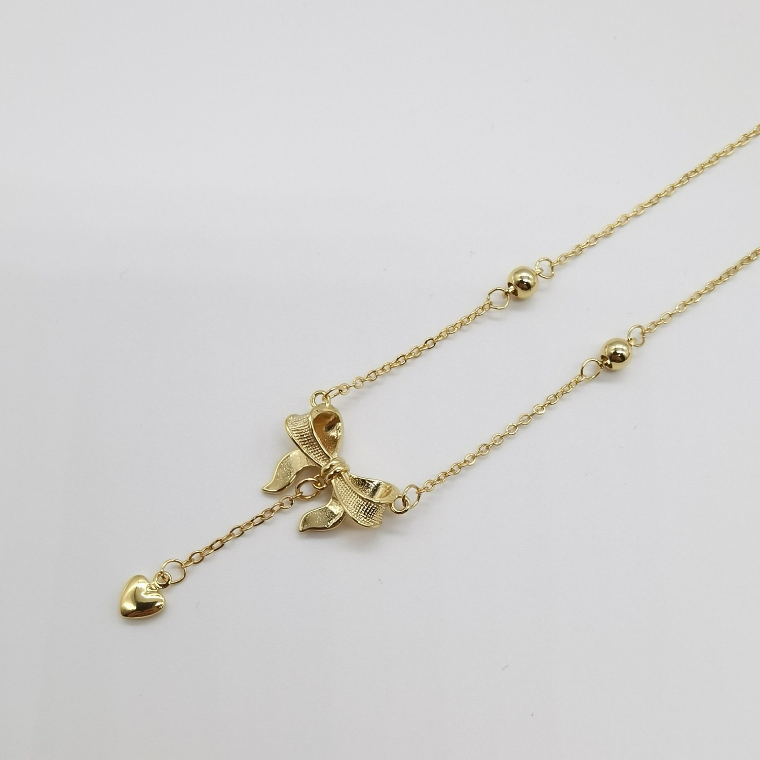 Alluvial gold vacuum electroplating 24K gold fugitive princess butterfly necklace